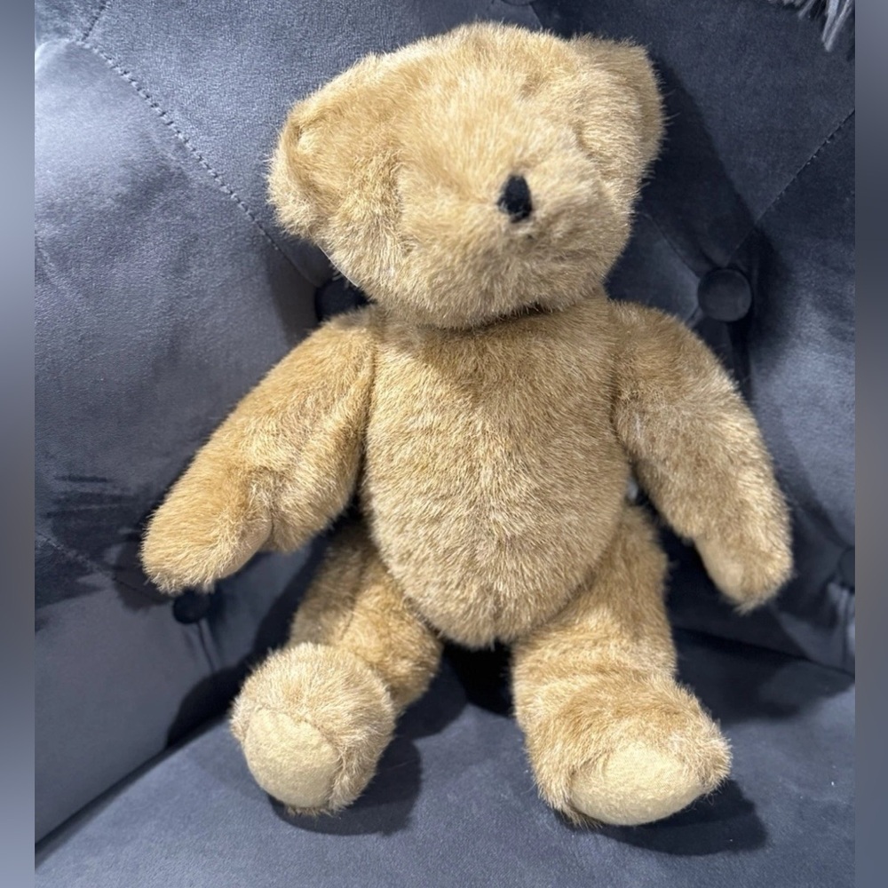 Tender Heart Treasures Jointed Brown Furry Stuffed Bear 12” New Vintage 90’s